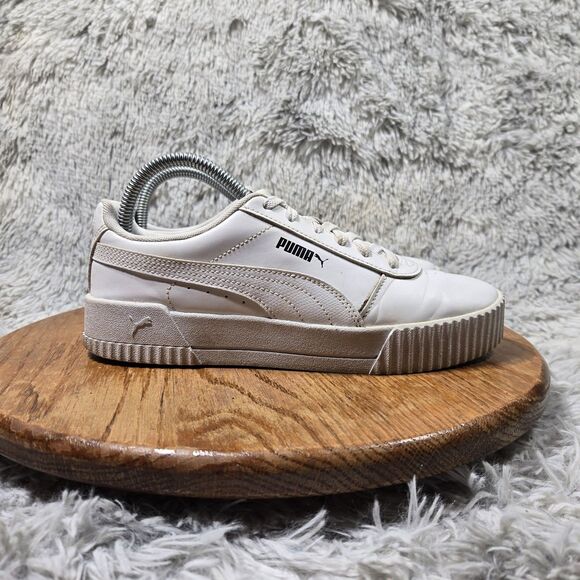 Puma Carina Womens Size 8 Retro White Casual Lowtop Shoes Sneakers 374107-01 - Picture 8 of 10